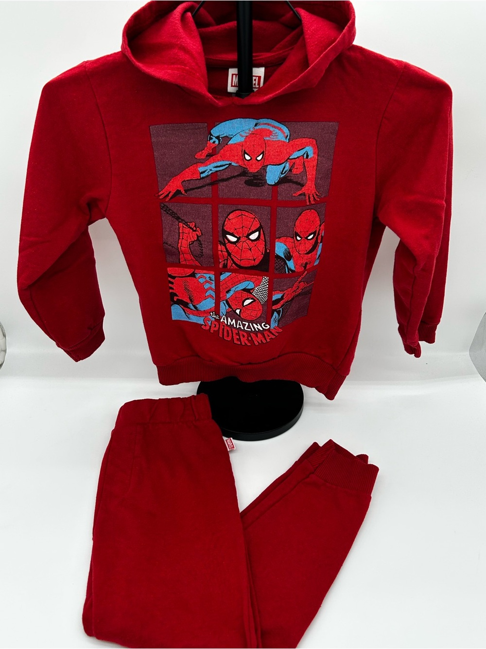Marvel Red Spider-Man Hoodie and Sweatpants Set Size 7